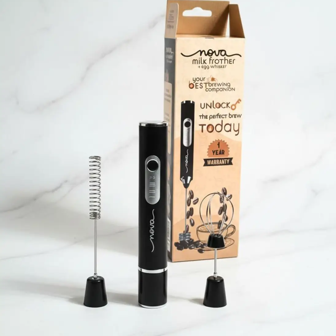 Nova Rechargeable Milk Frother | USB-C Electric Coffee Frother with 3 Speed Modes