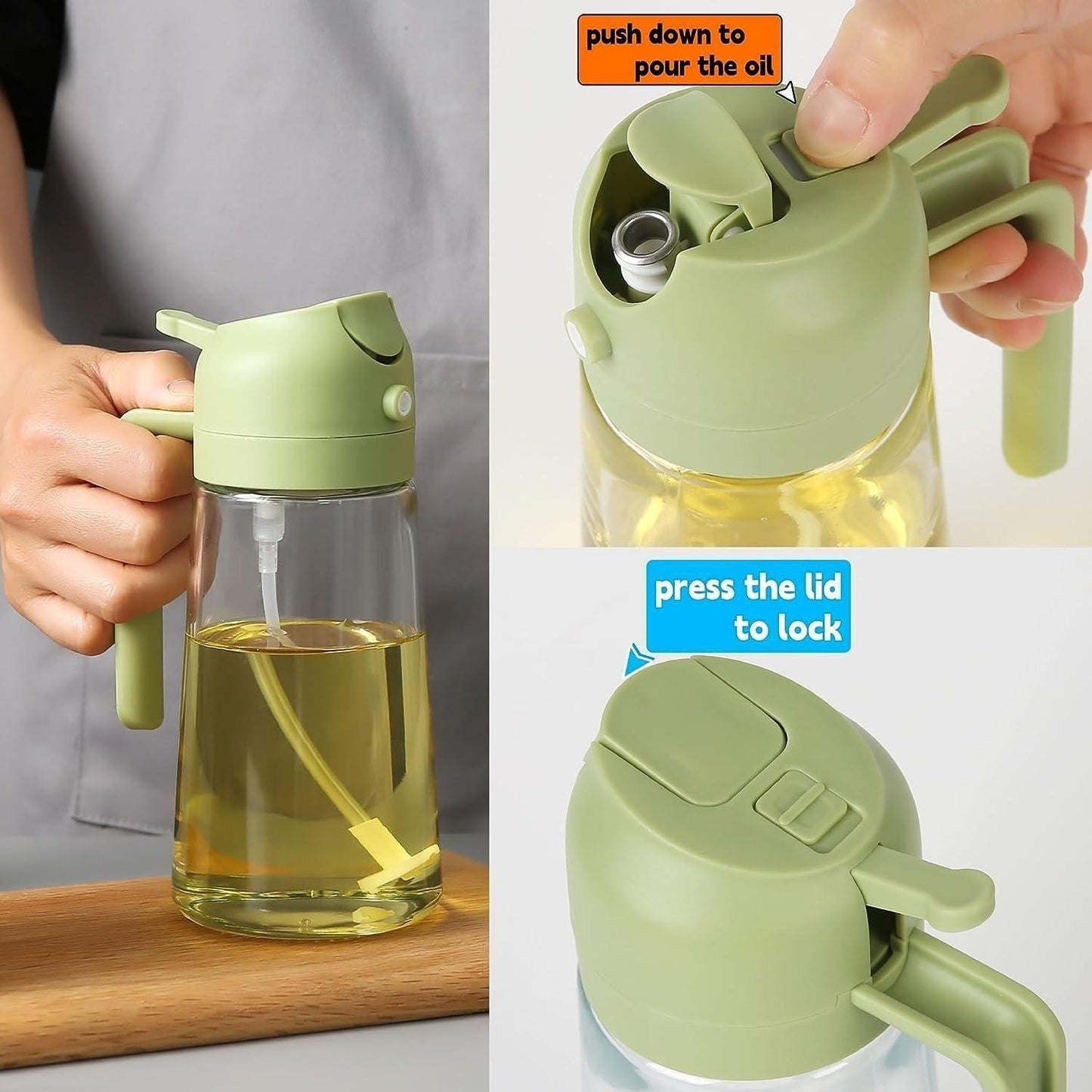 SPRAY OR POUR OIL WITH PERFECT CONTROL